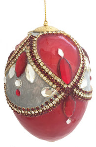 Red and Silver Rhea Ornament
