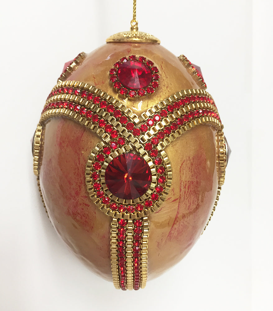Vintage Finish Red Rhea Ornament
